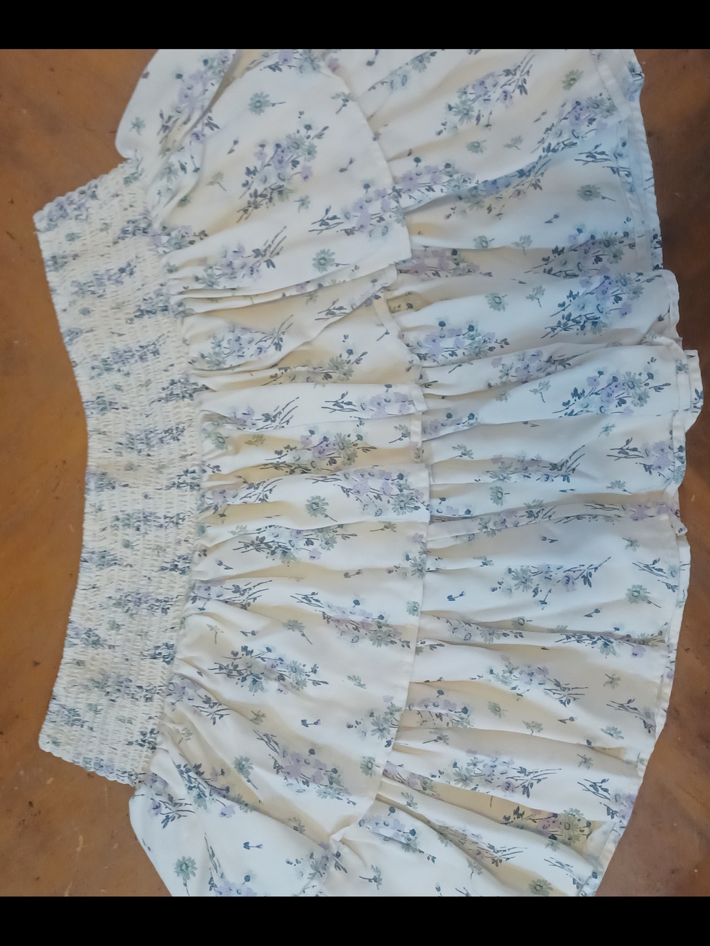 Aerie Blue Floral Ruffle Tiered Mini Skirt - Size L